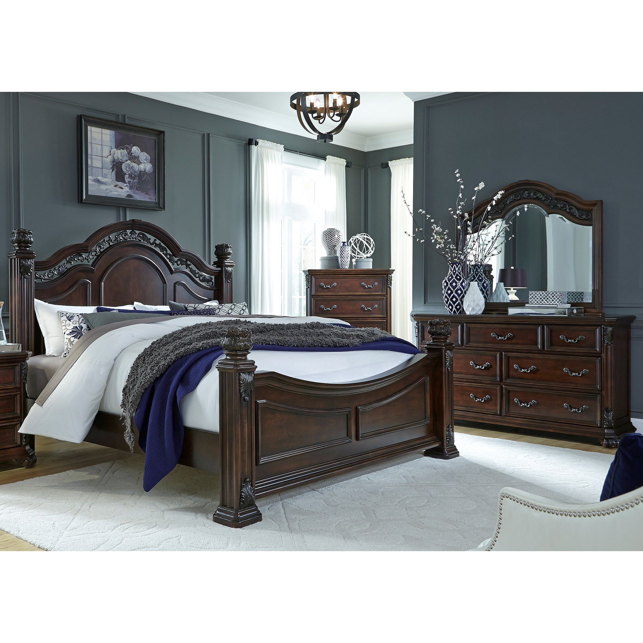 Liberty Furniture Messina Estates Bedroom 737BRKPSDMC King Bedroom